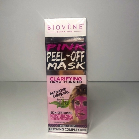 𝅺BIOVENE by Barcelona Pink Peel Off Mask Clarifying Firm & Hydrated 1.7 FL.OZ - Picture 1 of 3